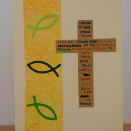 Konfirmationskarte mit Kreuz