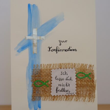 Konfirmationskarte mit Spruch